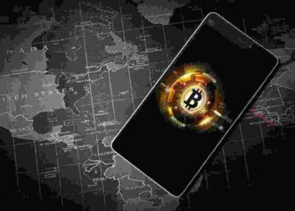 Illustration showing a blockchain developer testing Flash BTC and USDT transactions on a laptop screen.